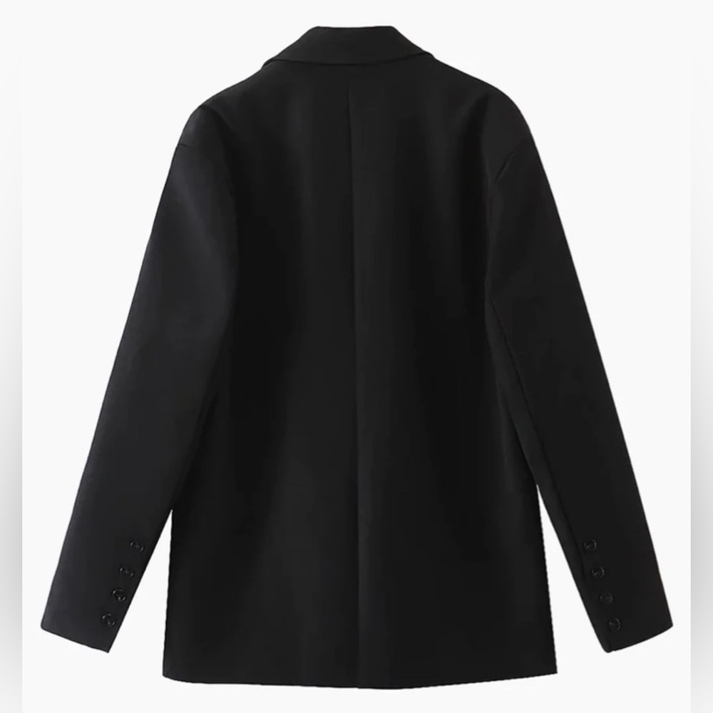 NWOT - Commense Leisure Relaxed Single Breasted Blazer in Black - Size XS - Picture 4 of 9